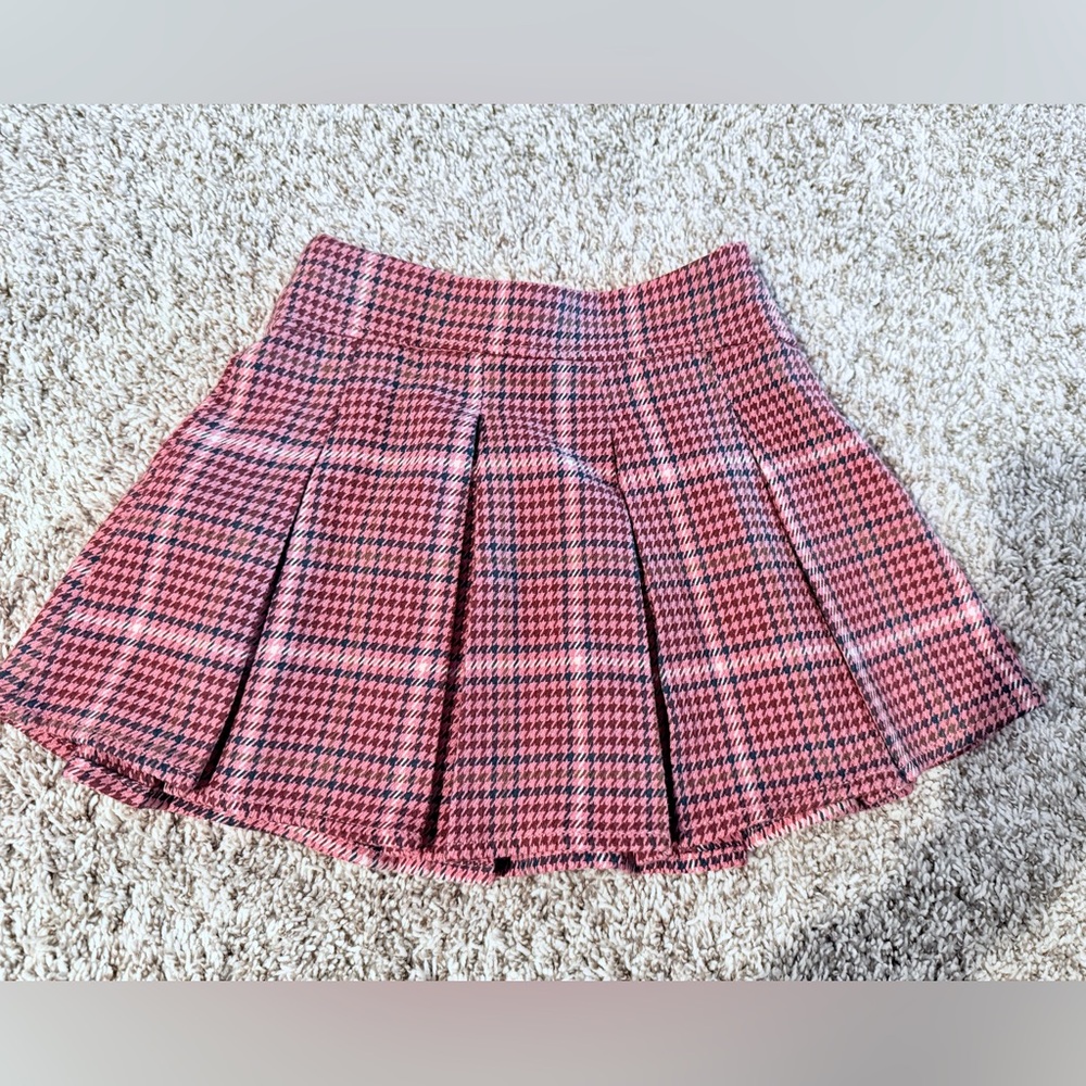 Zara Pink Plaid Mini Skirt